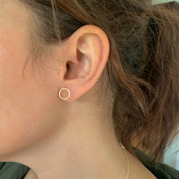 circle studs gold filled